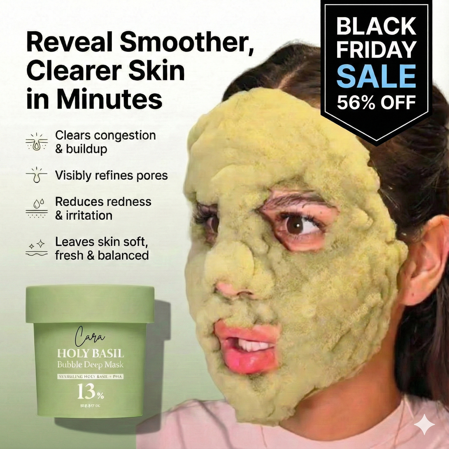 Cara Holy Basil Pore-Detox Bubble Mask